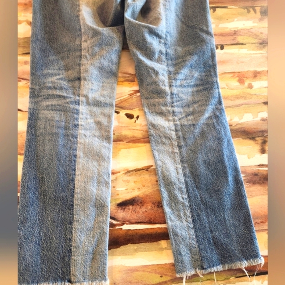 AG Multi Blues High Waist Skinny Light Dark Patchwork Aged Denim Jeans EUC 27 - Picture 5 of 16